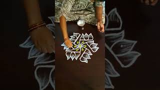 5 Dots Rangoli Design Simple [upl. by Norrahs]