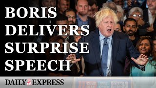 Boris Johnson makes surprise speech at Tory rally  IN FULL [upl. by Rezal]