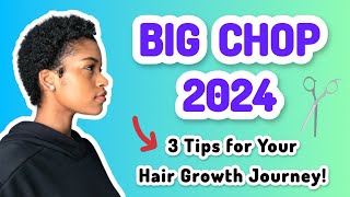 BIG CHOP 2024 3 Tips for Your Hair Growth Journey [upl. by Etsirk134]