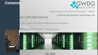 HPCW24 Slurmbased LLM Chat Service Jonathan Decker [upl. by Yawnoc]