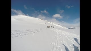 Scialpinismo al Piz Scalotta 2992 mt da Bivio e discesa a Stalveder in Svizzera 11022018 [upl. by Ateekahs854]