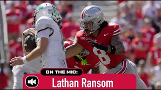 Ohio States Lathan Ransom discusses the defensive performance vs Marshall [upl. by Dorinda330]