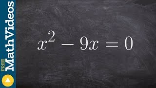 Solving a quadratic equation by factoring GCF [upl. by Airdnoed]