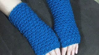 How to Crochet Finger less Crochet Gloves  Moss Stitch Finger less Gloves  Crunch Stitch [upl. by Cheng]