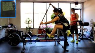 Sarah  4182 m  Iron Dragons 2 Minute Dragon Boat Paddle Erg Test  Apr 16 2016 [upl. by Sylvia964]