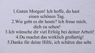 Alltagsgespräche auf Deutsch A1 A2  Dativ Akkusativ 30 Sätze für den Alltag [upl. by Aserahs]