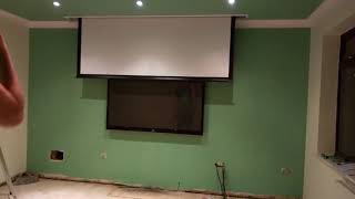 Grandview Cyber Inceiling Projector Screen Installation [upl. by Einahpts325]