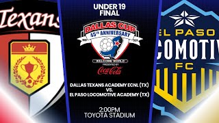 Under 19 Final  2024 Dallas Cup presented by CocaCola [upl. by Kelci953]