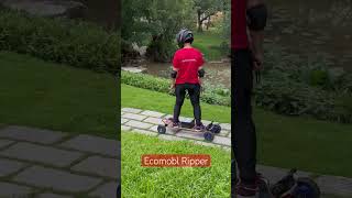 Ecomobl electric mountain board can go up to 55 kmh 35 mph [upl. by Kallman]