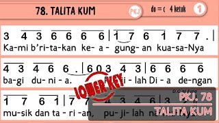 PKJ 78  Talita Kum  Pelengkap Kidung Jemaat  Masinobe Tutorials [upl. by Muraida902]