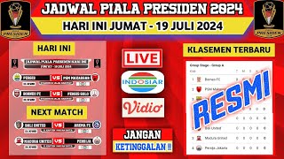 JADWAL PIALA PRESIDEN 2024 HARI INI  PERSIB VS PSM  BORNEO FC VS PERSIS DISIARKAN LIVE INDOSIAR [upl. by Liddie]