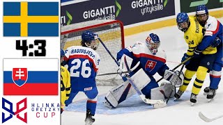 SWEDEN VS SLOVAKIA HLINKA GRETZKY CUP 2024 [upl. by Marlowe508]