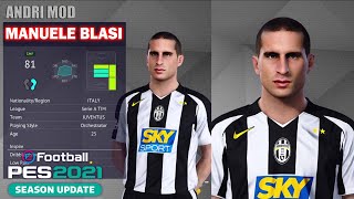 PES 2021  PREVIEW ORDER FACE MANUELE BLASI  JUVENTUS [upl. by Sidman53]