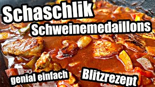 Schaschlik Filet  Schweinemedaillon Topf  The BBQ BEAR [upl. by Beekman361]