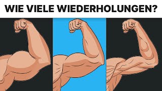 Wie viele Wiederholungen für den maximalen Muskelaufbau [upl. by Aerdnod313]