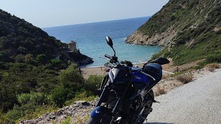 Riding in Alonissos island with yamaha MT03 Episode 1 [upl. by Arlinda]