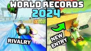 Reacting to EVERY 150cc Mario Kart Wii World Record in 2024 [upl. by Carr]