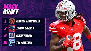 PostFree Agency Mock Draft Marvin Harrison Jr taken No 1 OVERALL  CBS Sports [upl. by Zacharie]