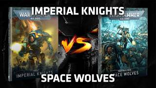 40K  CHEVALIERS IMPÉRIAUX vs SPACE WOLVES Partie 1 [upl. by Enoid]