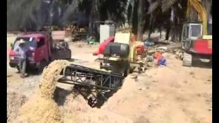 Drum Wood Chipper wood chipping machine [upl. by Ahsiatal]