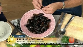 Så här tillagar du musslor  Nyhetsmorgon TV4 [upl. by Palila600]