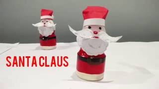 SANTA CLAUS using Yakult plastic bottle  Enjoy Crafting  12 [upl. by Ceevah]