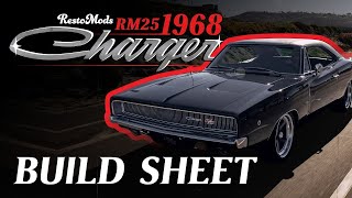 The 440ci Big Block 1968 Dodge Charger Bullitt Remake  RM25 Build Sheet [upl. by Yrogreg]