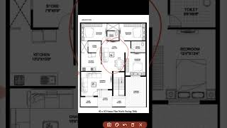 40 X 50 House Plan North Facing Ground Floor [upl. by Tomaso]