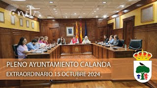 Pleno CALANDA  Extraordinario 15 octubre 2024 [upl. by Concordia]