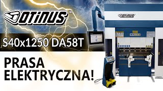 Elektryczna prasa krawędziowa CNC Otinus S40x1250 DA58T [upl. by Airogerg]