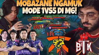 MOBAZANE NGAMUK MODE 1VS5  FREDRINNNYA GILA  FNATIC ONIC VS BTK MATCH 2  SWISS STAGE DAY 4 [upl. by Neliak941]