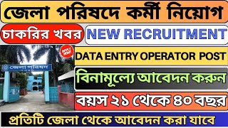 Zilla Parishad New Recruitment 2023  Data Entry Operator Recruitment 2023  WB New Govt Job [upl. by Joselow]