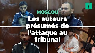 Les suspects de lattentat de Moscou au tribunal pour la première fois [upl. by Aerdnaid229]