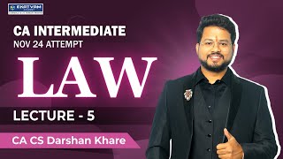 Demo Lec 5  CA Intermediate Law  New batch For Nov 24 Exam  CA Darshan Khare [upl. by Rehpotsyrhc]