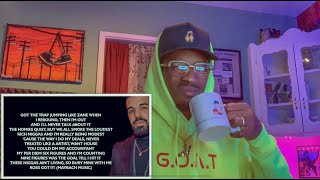 DRAKE  MONEY IN THE GRAVE FT RICK ROSS  REACTION [upl. by Ecnadnak]