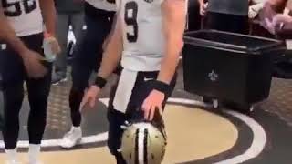 Drew Brees dances in the locker room after another Saints win [upl. by Bradley]