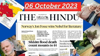 06 October 2023 The Hindu Newspaper Analysis [upl. by Tica]