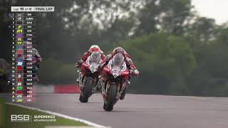 2023 Bennetts British Superbikes  RD5  Snetterton  Race 3 last lap [upl. by Cl]