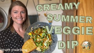 Make Creamy Summer Veggie Dip with PlantBased Health Coach Becky [upl. by Derna]