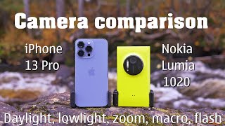 iPhone 13 Pro vs Nokia Lumia 1020  camera comparison [upl. by Adnoved]