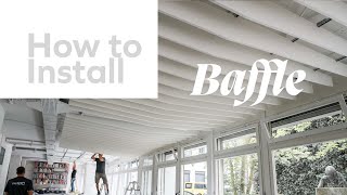 Ceiling Baffle  Acoustic Ceiling  Installation Instruction [upl. by Anatola515]