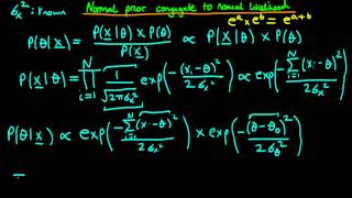 31  Normal prior conjugate to normal likelihood  proof 1 [upl. by Nahgem]