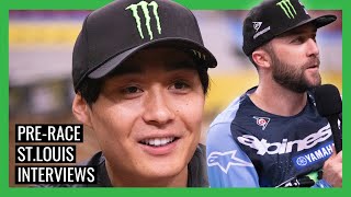 Eli Tomac Jo Shimoda Levi Kitchen and more talk 2024 St Louis Supercross  PreRace [upl. by Hugo]