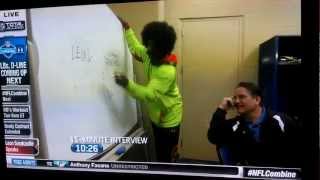 Leon Sandcastle segment during NFL Combine with Steve Mariucci [upl. by Lleirbag]