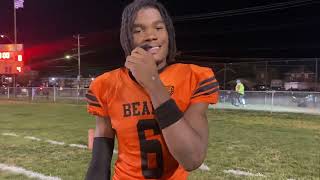 Clairton WRDB Zaemear Correll talks blowout win over Greensburg Central Catholic and more [upl. by Nlyak]