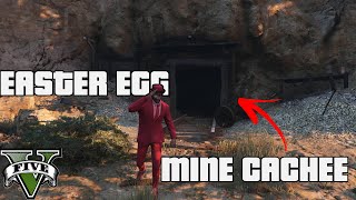 GTA V  EASTER EGG MINE CACHEE [upl. by Myrah]