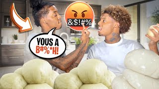 I DISRESPECTED MY GAY BROTHER TO SEE HIS REACTION “HE WAS MAD 😡”  FUFU EGUSI MUKBANG [upl. by Corene]