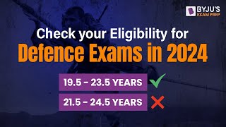 Age Eligibility for Defence Exams 2024  CDS 2024 Age Limit  CAPF Age Limit  AFCAT Age Limit [upl. by Fanny830]