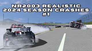 NR2003 Realistic 2024 NASCAR Season Crashes 1 cup and xfinity [upl. by Lauer684]