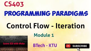 PROGRAMMING PARADIGMS  Iteration  BTech  KTU [upl. by Einwahr]